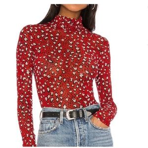 Sanctuary Cheetah Mesh Top XS
